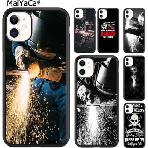 MaiYaCa Welder Welding Hot Metal Worker Solderin Phone Case For iPhone 6s 7 8 plus X XR XS 11 12 pro max Samsung S8 S9 S10 shell