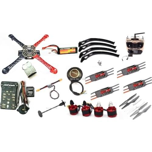 F450 Quadcopter Rack Kit Frame Pixhawk2 4 8 M8N GPS 2212 920kv Motor 2200mah 30A ESC 9450 Prop Flysky FS-i6 AT9s Transmitter