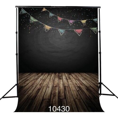 Wooden Floor Photography Backdrops Bunting Dark Background Baby Shower New Born Baby Professional Photography Accessories Vinyl