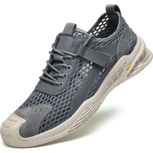 Y82 Genuine Leather Gesigner Shoes Mens Big Mesh Summer Breathable Lace-up Casual Sneakers Classic Chunky Walking Blue