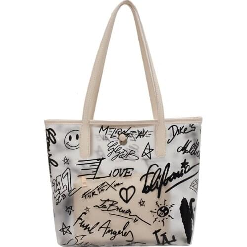 Summer Pvc Transparent Bucket Bag Simple Double Strap Handbag Shoulder Bags For Women 2022 All-purpose Shopping Tote Sac Bolsa