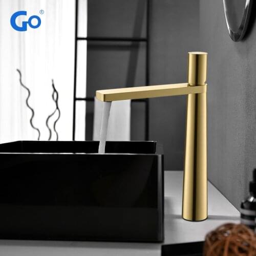 Brushed Gold Basin Faucet Brass Bathroom Faucet Mixer Tap Wash basin Faucet Rose Gold Hot and Cold Lavotory Faucet