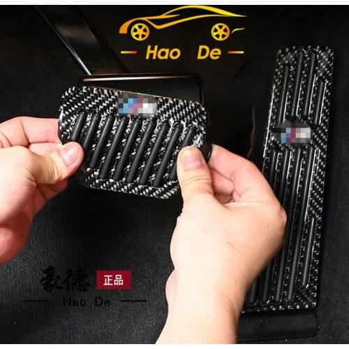 Car Accelerate Brake Pedals Cover Real Carbon Fiber For1 3 4 5 6 7 8 Series E90 E91 E84 E60 F10 F20 F30 F31 F32 F33 F34 F36 F07