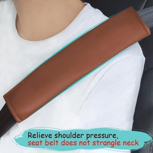 Safety Belt Shoulder Cover For Citroen C2 C3 C4 C5 C6 DS3 DS4 DS5 Leather Seat Belt Protection Cover 2pcs