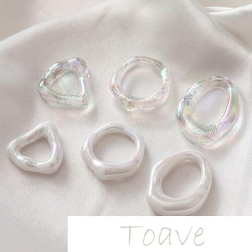 Irregular water droplets round triangle phantom color pearl transparent diy hand-made material accessories