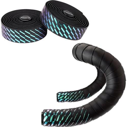 Road Bike Handlebar Tapes Non-Slip Handle Bar Wraps PU+EVA Shock Absorption Tape With Bar Plugs For Cycling Bicycle Accessories