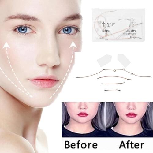 Invisible Thin Face Stickers V-Shape Line Wrinkle Sagging SkinFace Chin Adhesive Tape Facial Patches Wrinkle Remover Strips