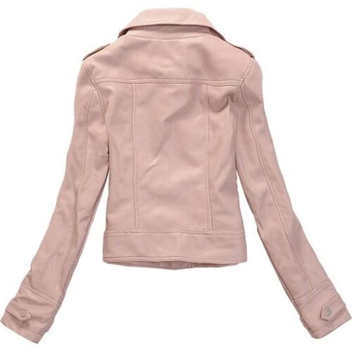 New Ladies Coats 2020 Women Fashion Lerther Jacket Clothing Spring Autumn Short Slim Casual Style PU Leather Jackets WUJ0092