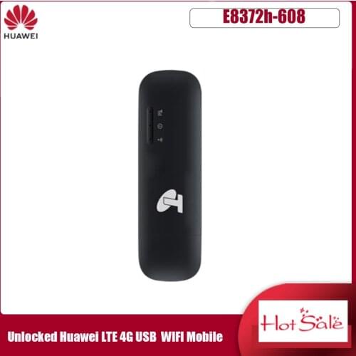 Unlocked Original New 150Mbps HUAWEI E8372h-153 4G Modem WiFi Router plus 2pcs antenna