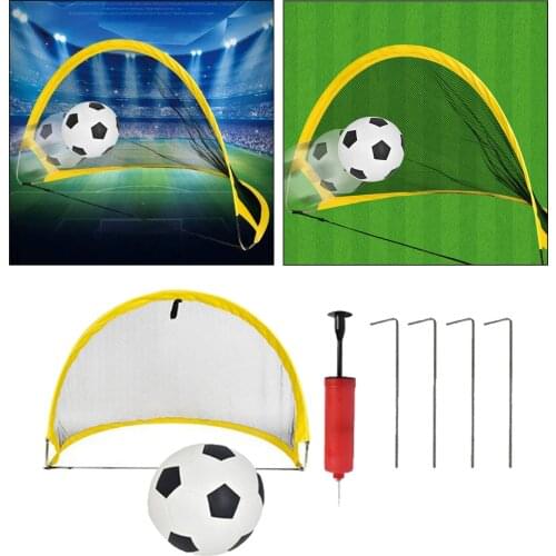 -up Soccer Goal Net Set Portable Foldable Training Football Net w/ Bag