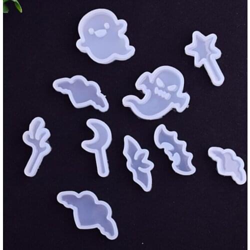 Skull bat Stars Moon Silicone mould Pendant Mould For Resin Real Flower DIY Mould Jewelry Making Tool resin molds for jewelry