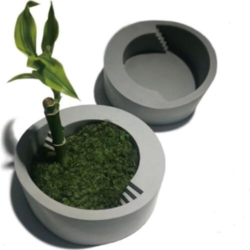 Silicone Pot Molds Stairs Shape Succulent Plants Concrete Mould Handmade DIY Craft Tool