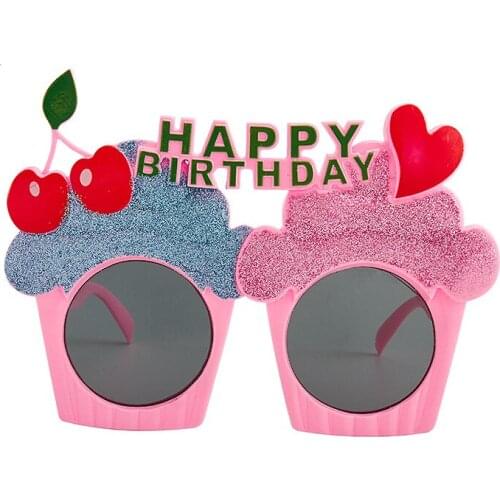 Happy Hawaiian tropical flamingo cocktail glass glasses ice cream modeling party glasses cherry decoration creative love glasses