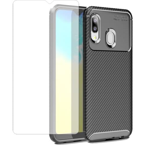Slim Cover Non-Slip Shockproof flexible TPU Gel case With Screen Protector For Samsung Galaxy A20E/Galaxy A10E