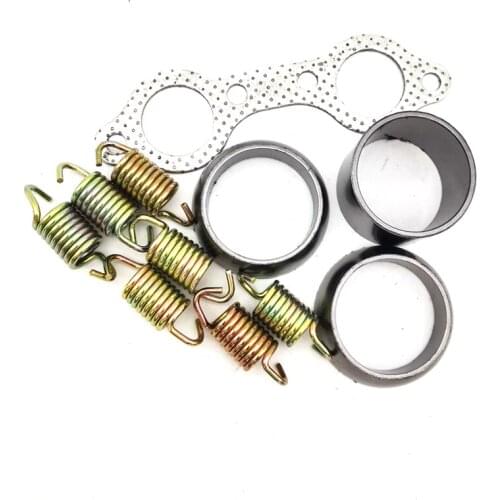 UTV Exhaust Muffler Pipe Gasket+Spring Rebuild Kit for Polaris RZR 800 2008-20108