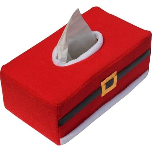 Merry Christmas Tissue Box Cover Christmas Home Decoration Creative Napkin Holder 2 Styles For Choice