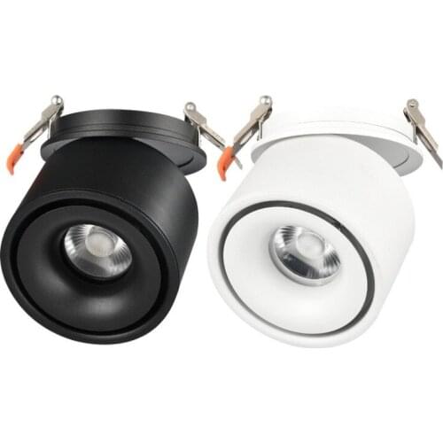 Dimmable led ceiling light 7W/10W/12W/15W/18W LED Recessed ceiling lamp ,Foldable and 360 degree rotatable led COB spot light