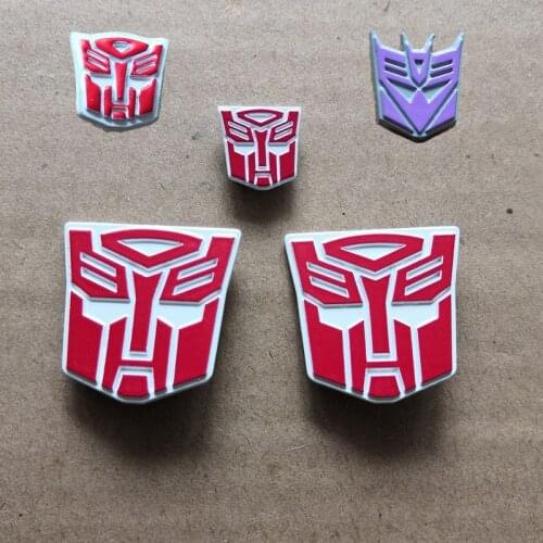 WeiJiang Autobot Decepticons Logo MPP10 MPP27 MPP36 iron skin Optimus shoulder standard metal relief logo For Action Model DIY