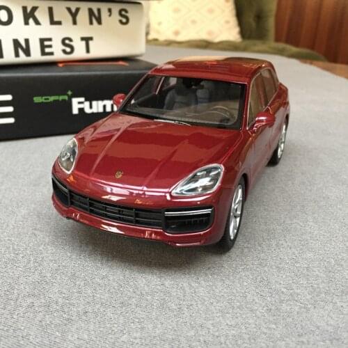 Welly 1:24 Porsche Cayenne red car alloy car model simulation car decoration collection gift toy Die casting model boy toy