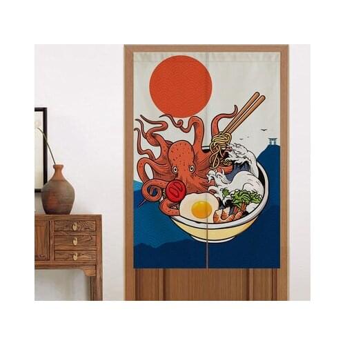 Japanese Style Restaurant Ramen Fabric Curtain Door Window Wall Pub Home Decoration Props