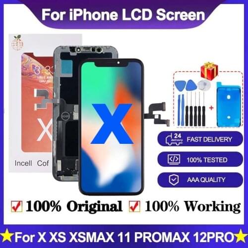 HE GX Pantalla OLED Incell LCD Display For iPhone X XS LCD Display Touch Screen Digitizer Assembly For iPhoneX 11 Pro XSMax XR