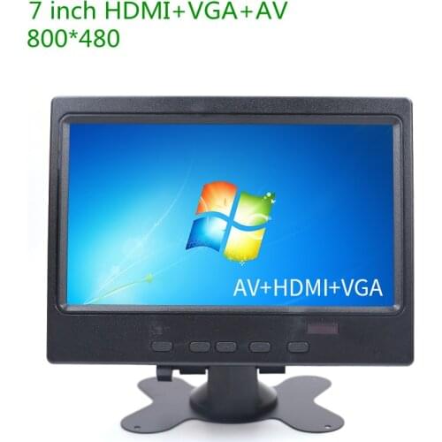 7 inch TFT LCD monitor HDMI interface HDMI+VGA+AV without touch 800*480 800x480 for Raspberry pi2 pi3 banana pi