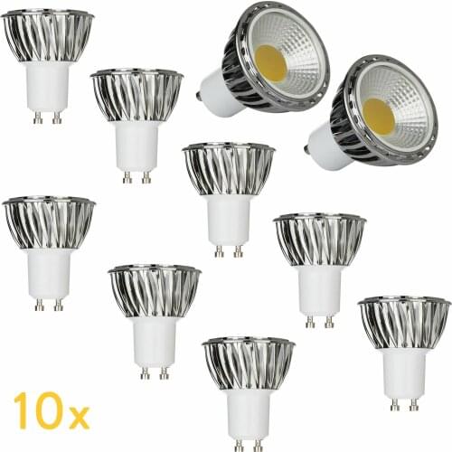 10x LED Lamp GU10 Bulb 10W COB Diffusion Spotlight Lamp Replace 50W Halogen Light 110V 220V Lampada Energy Saving Home Lights