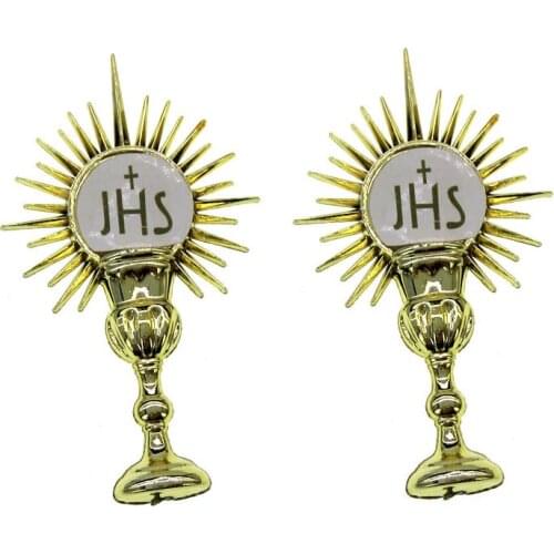 12Pcs Mini first communion favor gold holy sacrament baptism christening party table decoration 42 x 68mm