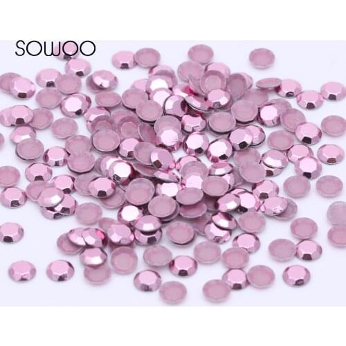 1440pcs/lot lead free Hot Fix Studs Pink color Wholesales Hot Fix nailhead Iron On Rhinestud baby rhinestone
