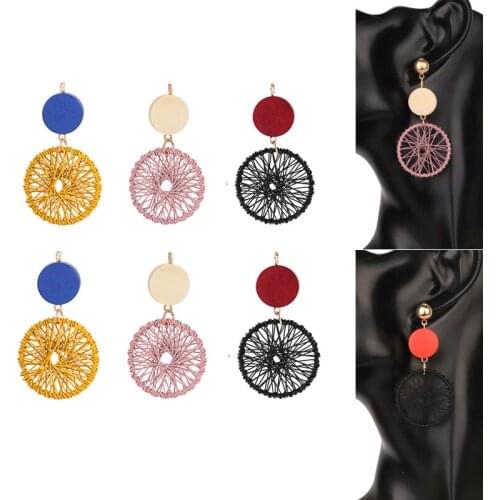 2020New 60Pcs Hollow Round Wood Alloy Button for DIY Earring or Necklace Pendants and Hair Accessoriess BY31