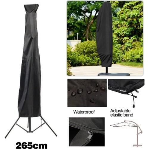 265CM Garden Patio Parasol Umbrella Cover with Waterproof Zipper Waterproof Fabric Offset Umbrella Cover Supplies 50*70*40cm