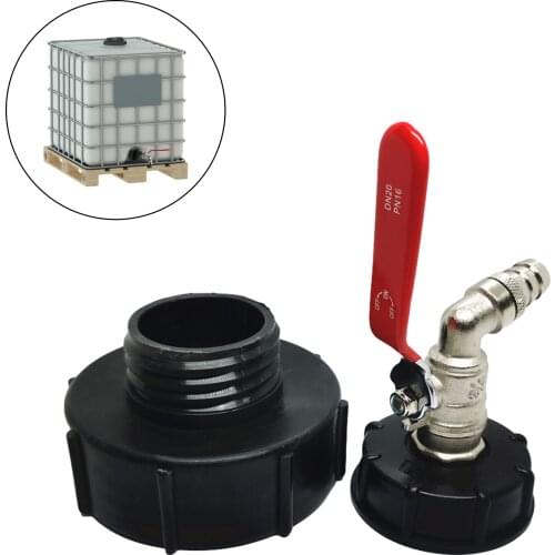 1000L IBC Tank 3/4 Inches Outlet Tap And IBC Tank Valve Adapter Fitting Garden Hose Faucet Food Grade Drain Adapter