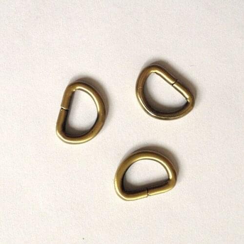 3/8 inch ( 10 mm) inside wide Antique Bronze Plated Unwelded D Rings Bulk supplier 500pcs/lot
