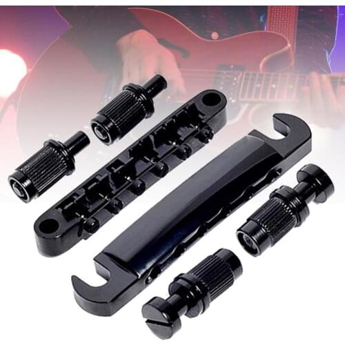 6 Strings Tune-O-Matic Bridge Tailpiece 1Set for Electric Guitar accessories Musical instrument accessories 6 string bridge