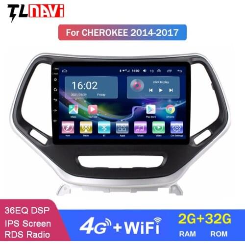 4G Lte 2G RAM 9 Inch Full Touch Screen Android 10 Car Multimedia Player For Jeep Cherokee 2014-2017 GPS Navigation