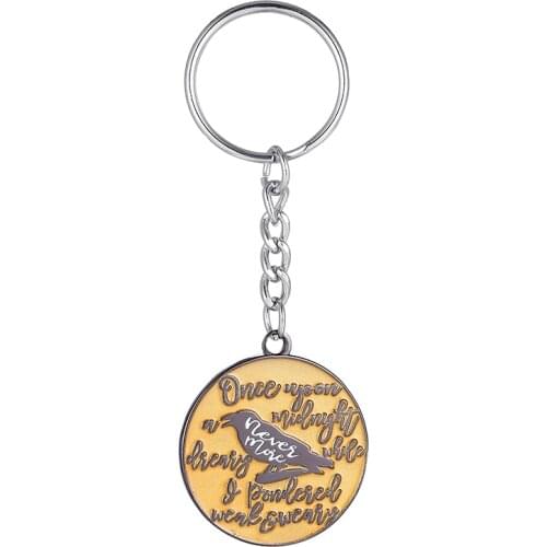 Edgar Allan Poe Raven Never more Keychain