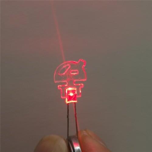 ​ Car Light Mini Car Logo Instrument Panel Light Red Blue for Tamiya 1/14 Man Trailer Modification Part