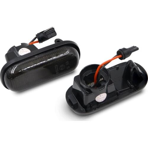 For Honda Civic Accord Prelude CRX Fit Front Amber Led Side Marker Lights Smoke Lens 2PCs