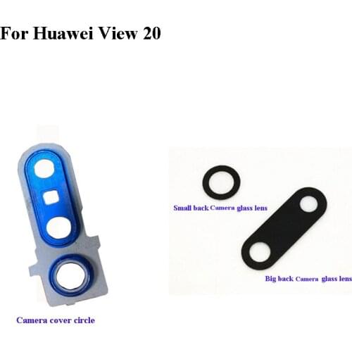 For Huawei View 20 Rear Back Camera Glass Lens +Camera Cover Circle Housing View 20 Parts Replacement test good