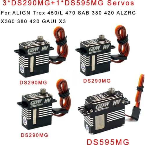 GDW DS290MG DS295GMG 5KG Digital Coreless Swashplate Servo For 450PRO/L 470L ALZRC X360 SAB 380/420 GAUI X3 RC Helicopter