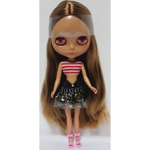 Free Shipping big discount RBL-125DIY Nude Blyth doll birthday gift for girl 4colour big eyes dolls with beautiful Hair cute toy