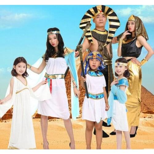 Hot Cosplay masquerade Halloween prince costume childen Adult costume Egyptian pharaoh Family party Clothes Savages clothing