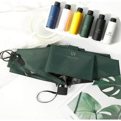 Small Fashion Folding Umbrella Rain Women Gift Men Mini Pocket Parasol Girls Anti-UV Waterproof Portable Travel UMBRELLAS