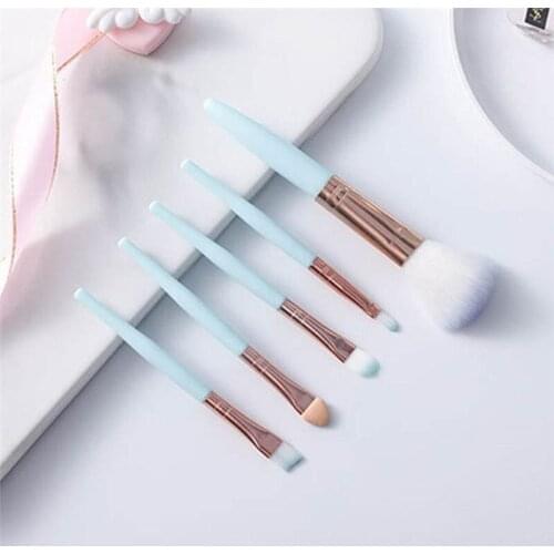 5Pcs Makeup Brushes Set Eye Shadow Eyebrow Eyeliner Blush Loose Foundation Powder Professional Lip Women Cosmetic Tools