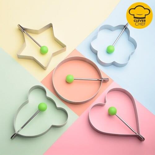 Creative Stainless Steel Omelet Maker Fried Egg Decoration Frying Egg Pancake Cooking Tools DIY Breakfast Egg Pancake Mold