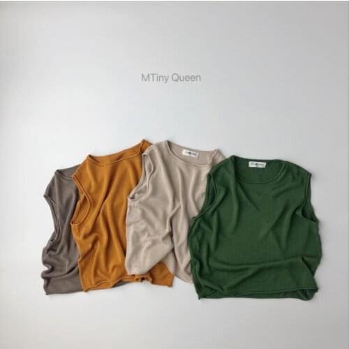 2021 New Arrival Girls Boys Knitted Sweaters Summer Fashion Kids Pullover Vest