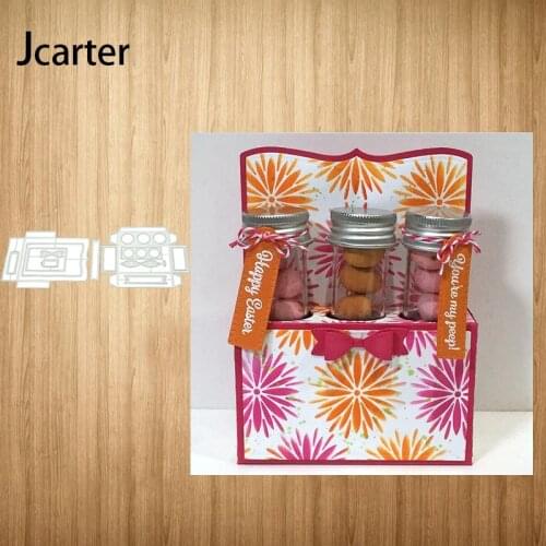 Carry Portable Cup Box Metal Cutting Dies Craft Cut Die Stencil Scrapbooking Handmade Paper Make Album Model Punch Blade Decor