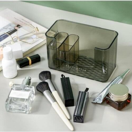 Plastic Makeup Bathroom Storage Box Cosmetic Organizer Desktop Make Up Jewelry Storage Case Sundries Table Container Organizer