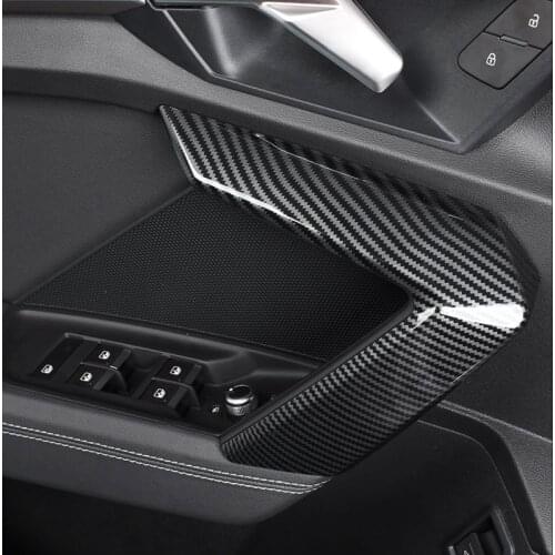 Fit for Audi A3 8Y Sportback Sedan 2021 Car Accessories Interior Decoration ABS Carbon Door Handle Bowl Sticker Cover Strip