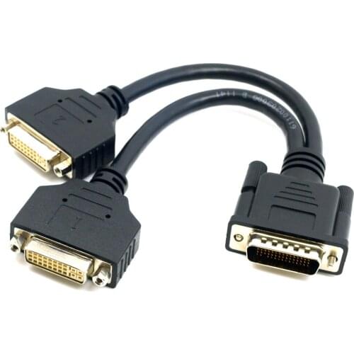 Chenyang DVI Splitter DMS-59 Male to Dual DVI 24+5 Female Cable Splitter Extension Cable for Graphics Cards & Monitor